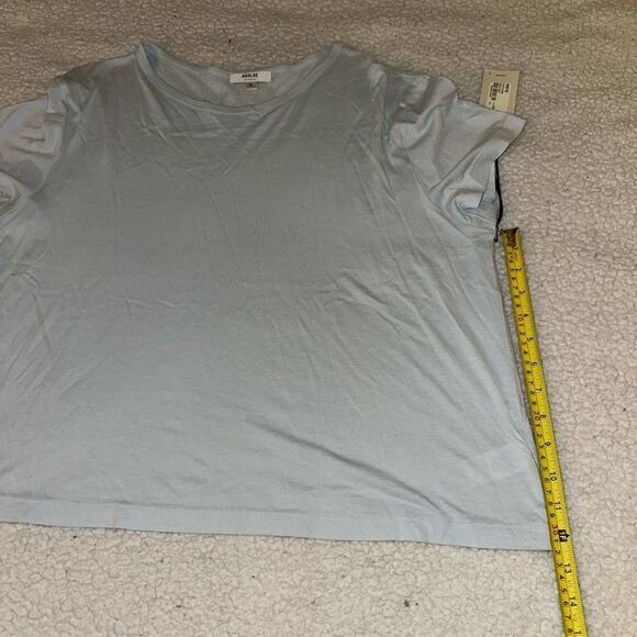 Agolde XL Drew Tee Wolf Eye Light Blue Crew Neck Short Sleeve Womens NWT - Picture 7 of 7